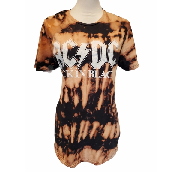AC/DC | Tops | Acdc Tie Dye Black Short Sleeve Band Tee | Poshmark